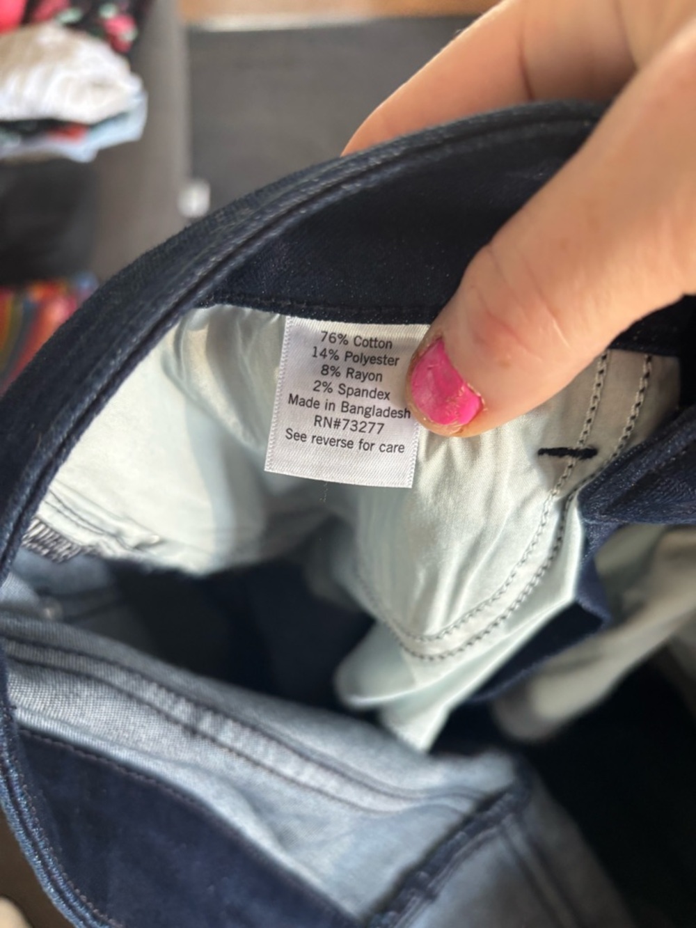 NWT High-Rise Flare Women's Jeans in Dark Blue retail $40 - Picture 5 of 6